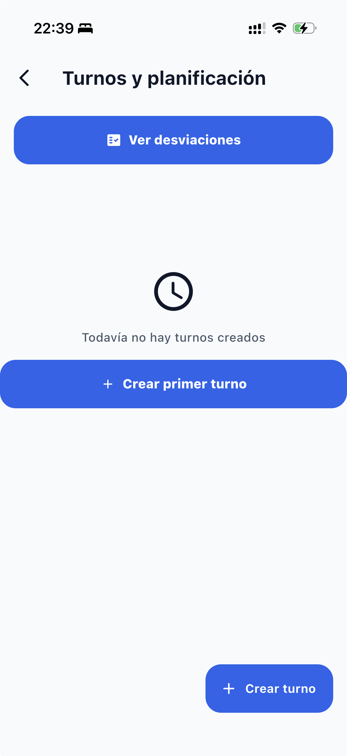 Listado vacío